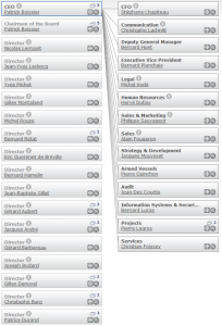 Organigramme DCNS OfficialBoard 26 décembre 2010