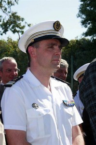 Le capitaine de frégate Loïc Guyot, futur commandant de l'Adroit.