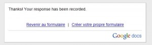 Réponse de Google au signalement