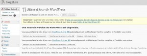 Mise à jour WordPress