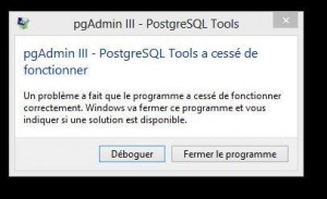 pgAdmin III crash