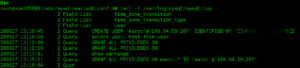 logs mariaDB